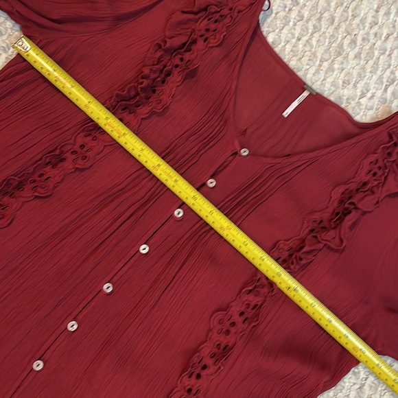 Free people Snow Angle Mini Burgundy Dress Size Small - Picture 9 of 11